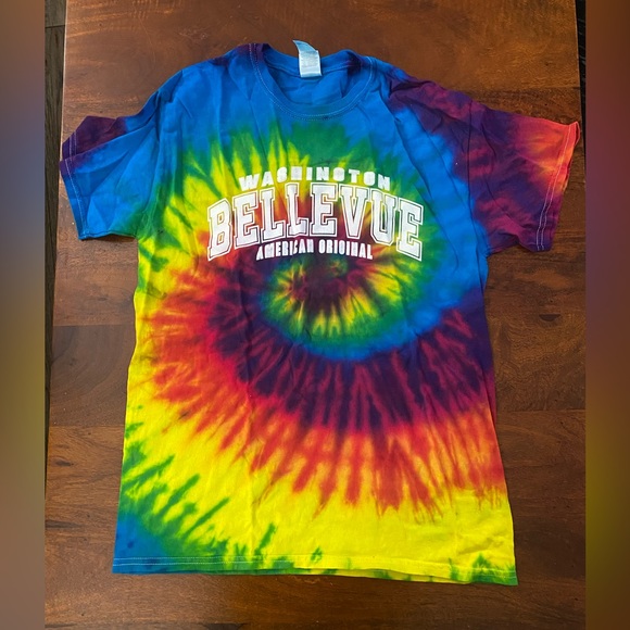 Mens Colortone Tie Dye Tshirt Pullover Short sleeve Preown Medium - Picture 1 of 8